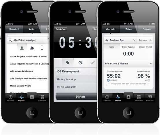 Anytime: Zeiterfassung mit mite auf dem iPhone