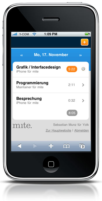 Zeiterfassung auf dem iPhone