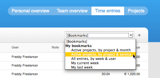 Bookmarkable filters