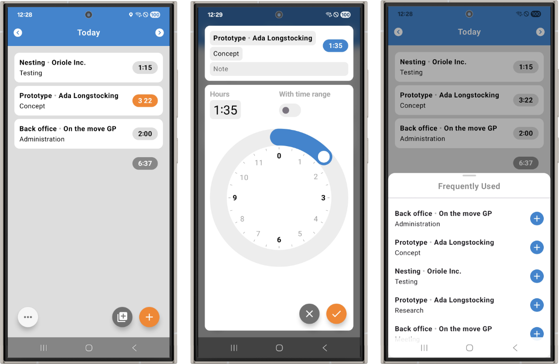 mite for Android - time tracking to go
