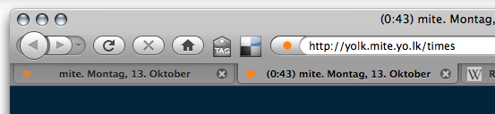 Stoppuhr im Pagetitle + Browsertab