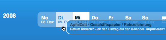 Zeiteinträge auf ein anderes Datum verschieben / duplizieren