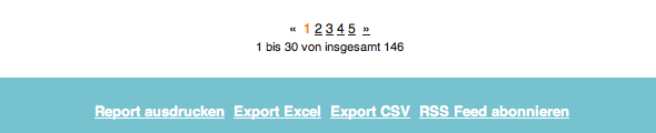 Paginierung im Fuß der Seite
