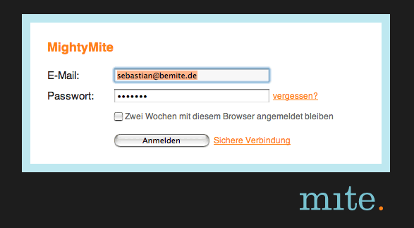 Sichere Verbindung beim Anmelden