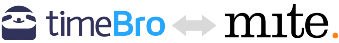 Automatic time tracker timeBro connects with mite