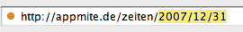 Navigation über die URL unter Zeiten